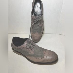 Kenneth Cole New York Grey Oxford Lace Up Dress Shoes Size 11.5